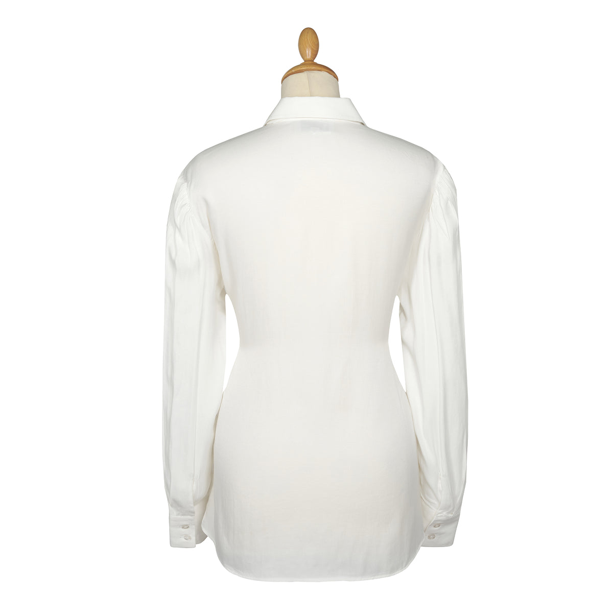 White Satin Viscose Tie Shirt