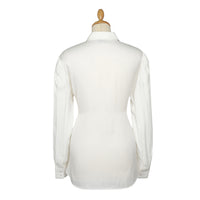 White Satin Viscose Tie Shirt