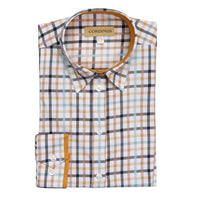 White and Yellow Tattersall Trim Shirt