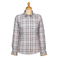 White and Yellow Tattersall Trim Shirt
