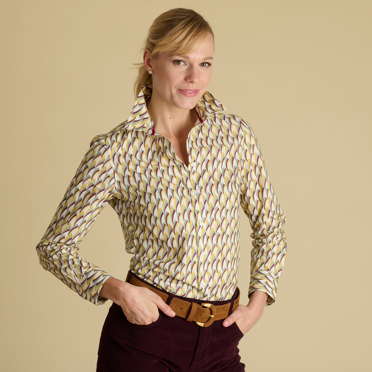 Chromatic Light Shirt made with Liberty Fabric