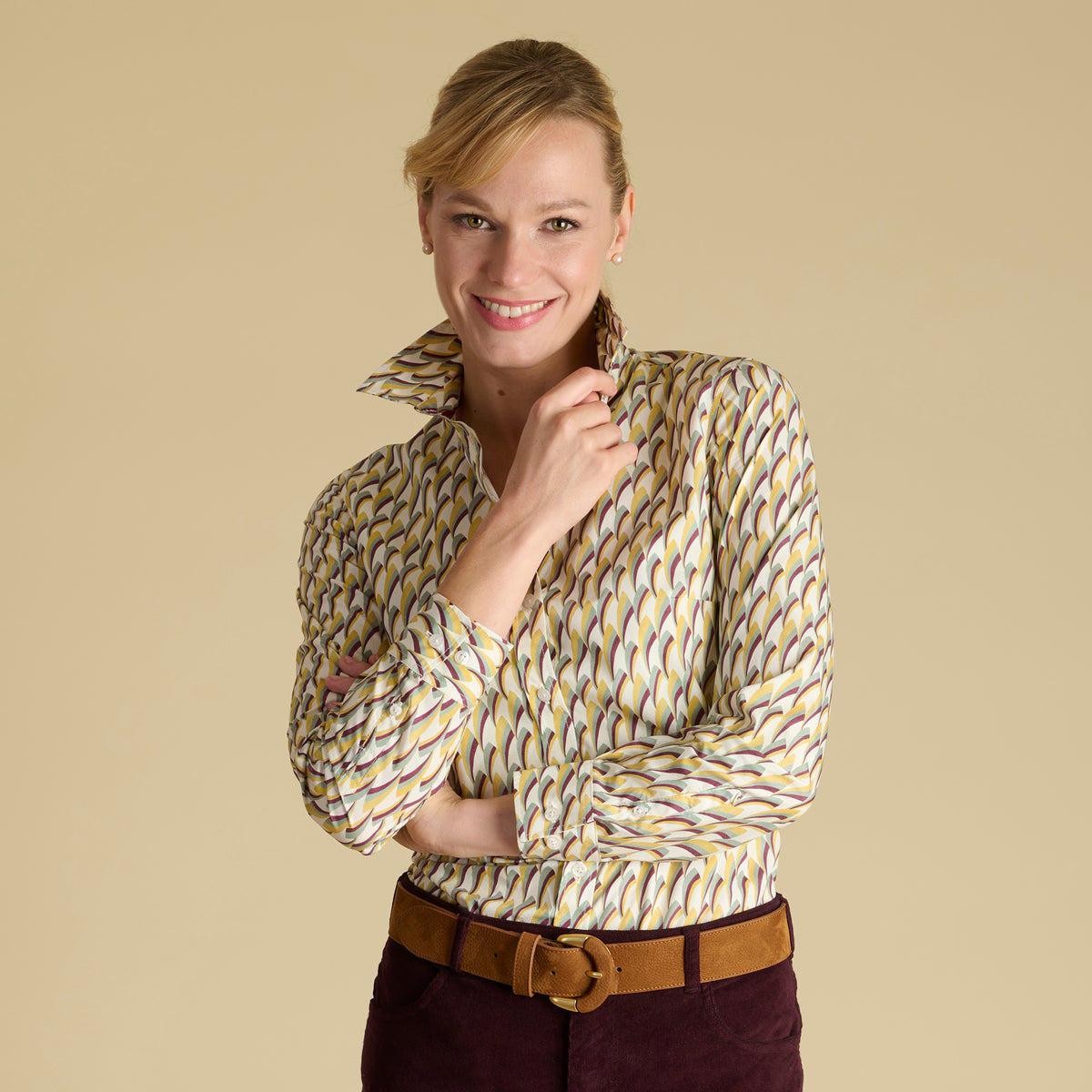 Chromatic Light Shirt made with Liberty Fabric