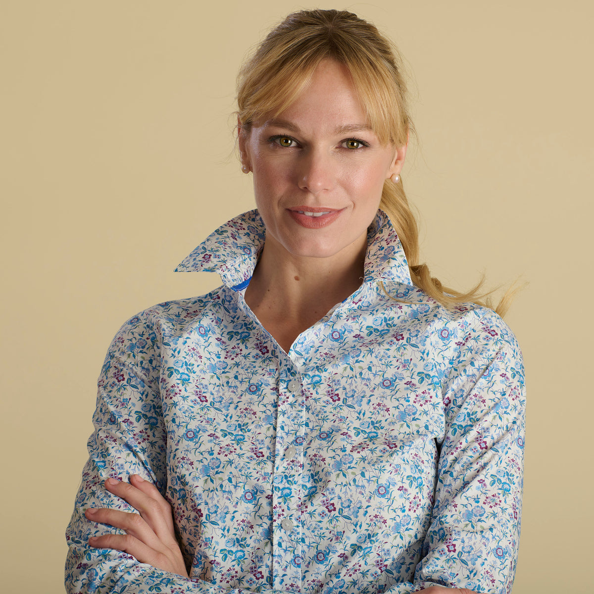 Merrifield Botanical Shirt made with Liberty Fabric