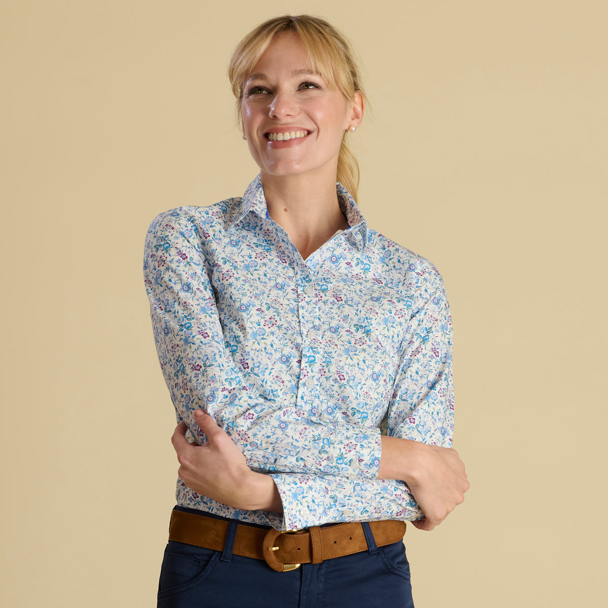 Merrifield Botanical Shirt made with Liberty Fabric
