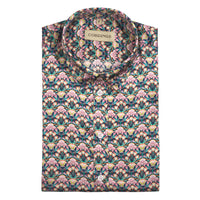 Lotus Love Silk Shirt made with Liberty Fabric