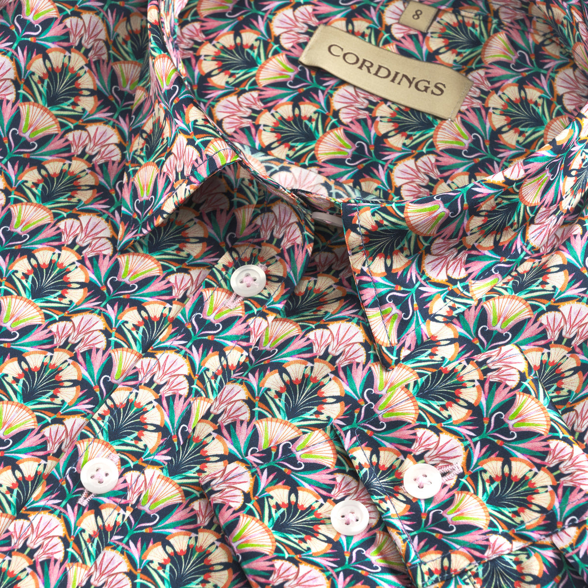 Lotus Love Silk Shirt made with Liberty Fabric