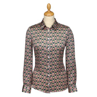 Lotus Love Silk Shirt made with Liberty Fabric