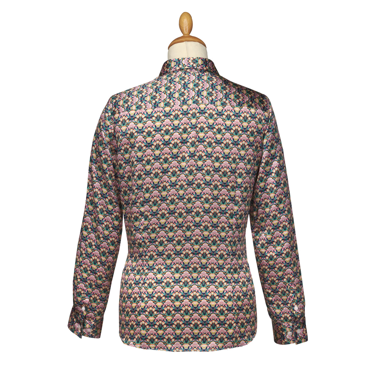 Lotus Love Silk Shirt made with Liberty Fabric