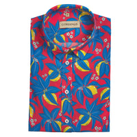 Citron Presse Silk Shirt made with Liberty Fabric