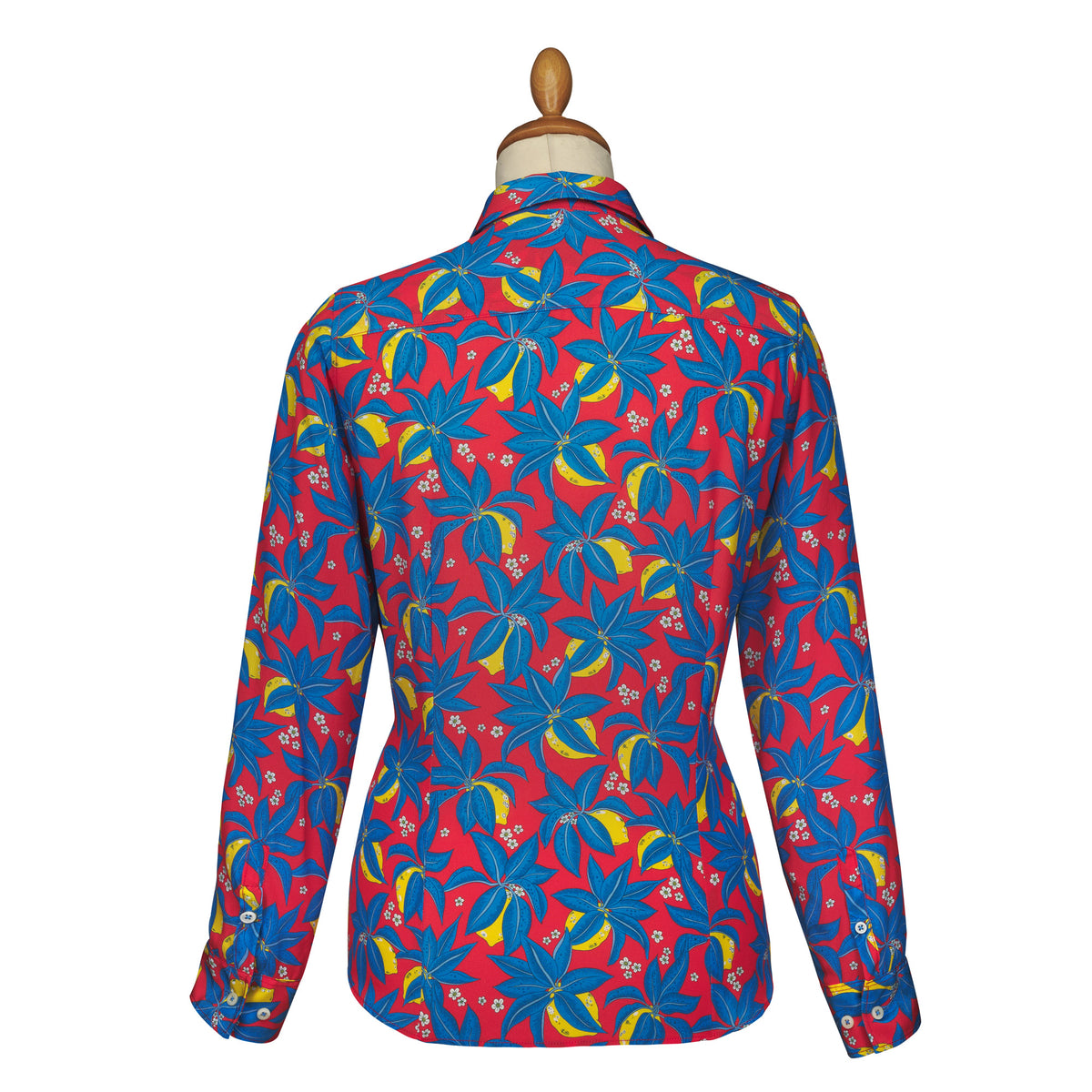 Citron Presse Silk Shirt made with Liberty Fabric