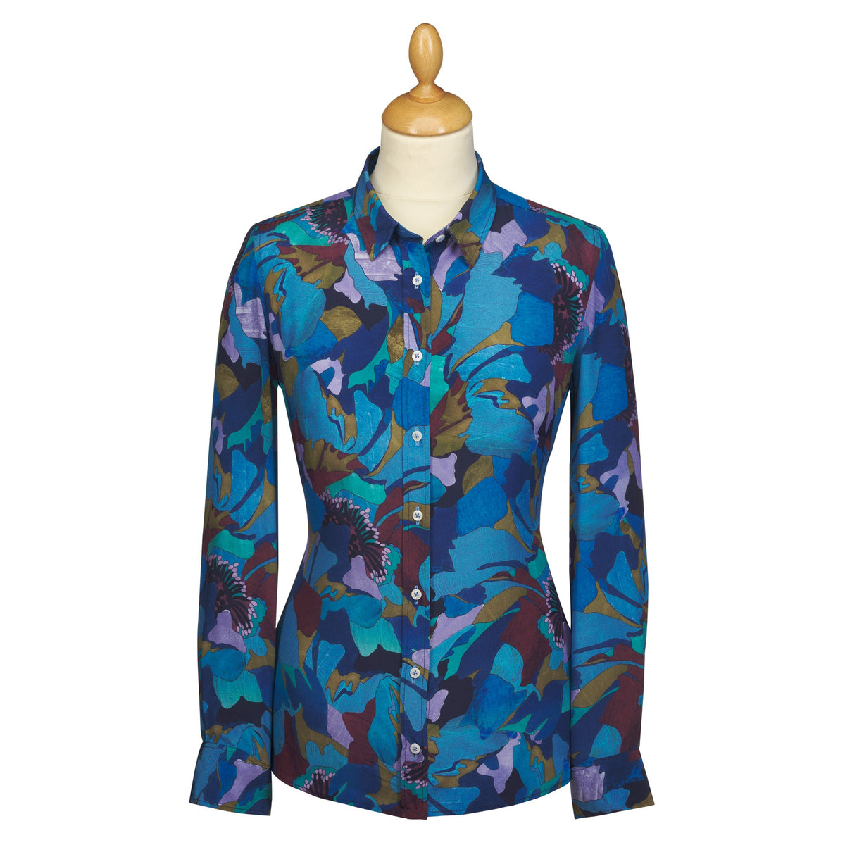 Peony Parade Crepe de Chine Shirt Made with Liberty fabric