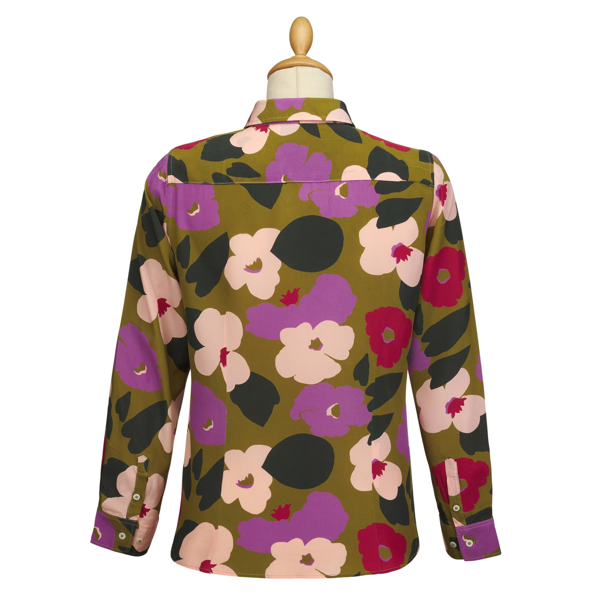 Verve Pop Crepe de Chine Shirt made with Liberty Fabric