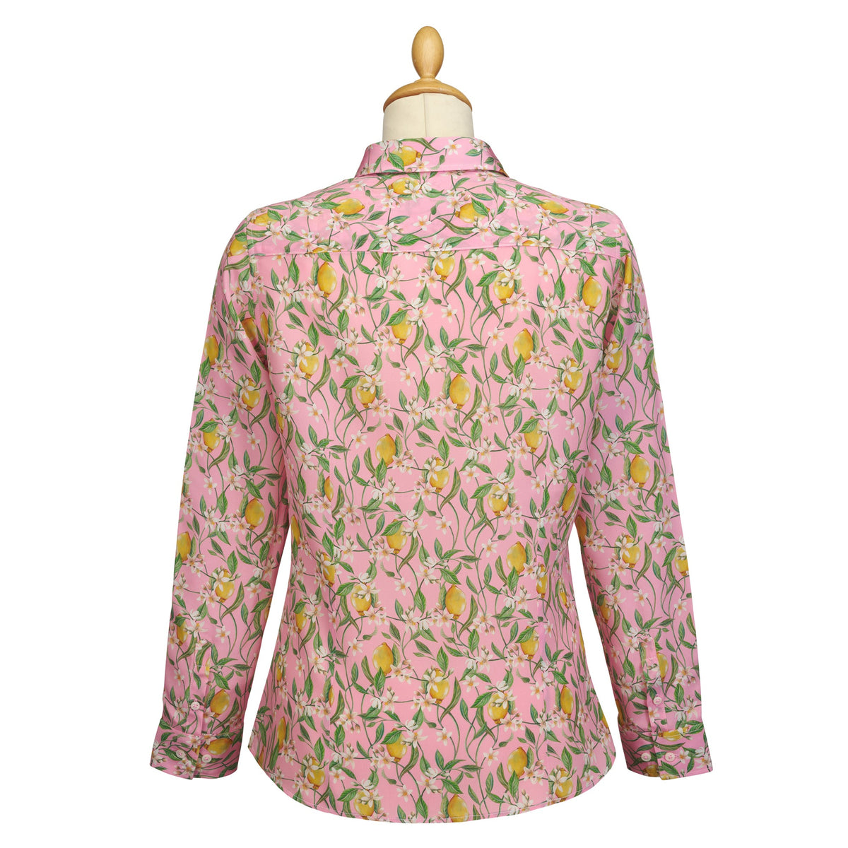 Lemon Blossom Crepe de Chine Shirt made with Liberty Fabric