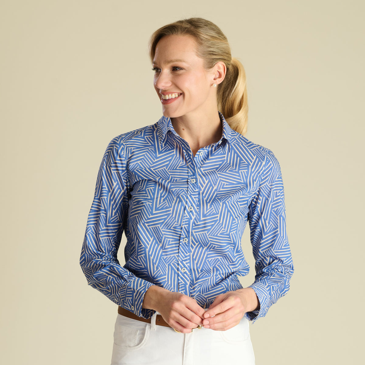 Shadow Stripe Shirt made with Liberty Tana Lawn™ Cotton