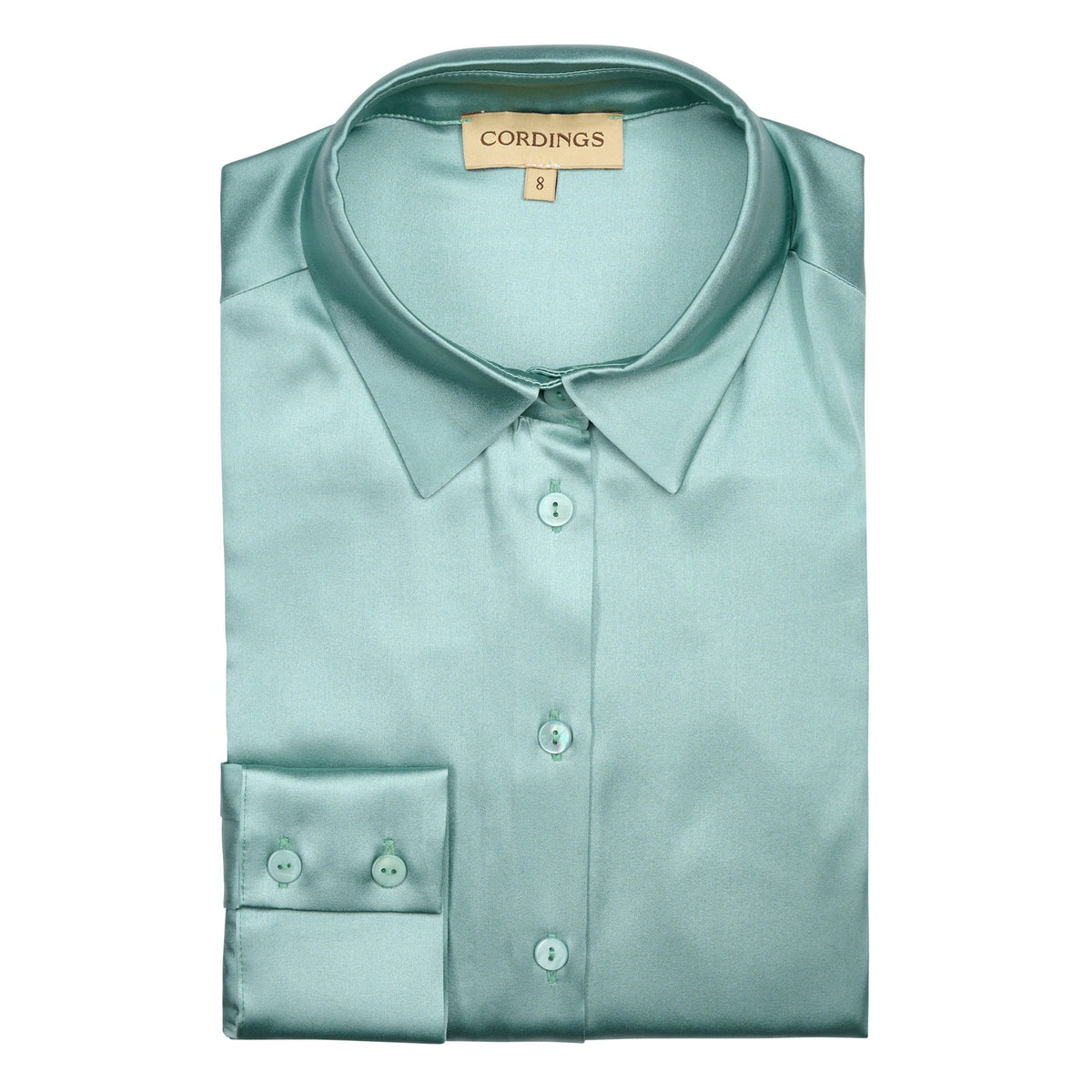 Aqua Blue Satin Silk Chole Blouse