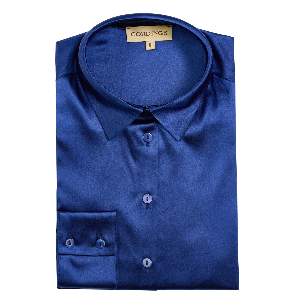 Navy Satin Silk Chole Blouse