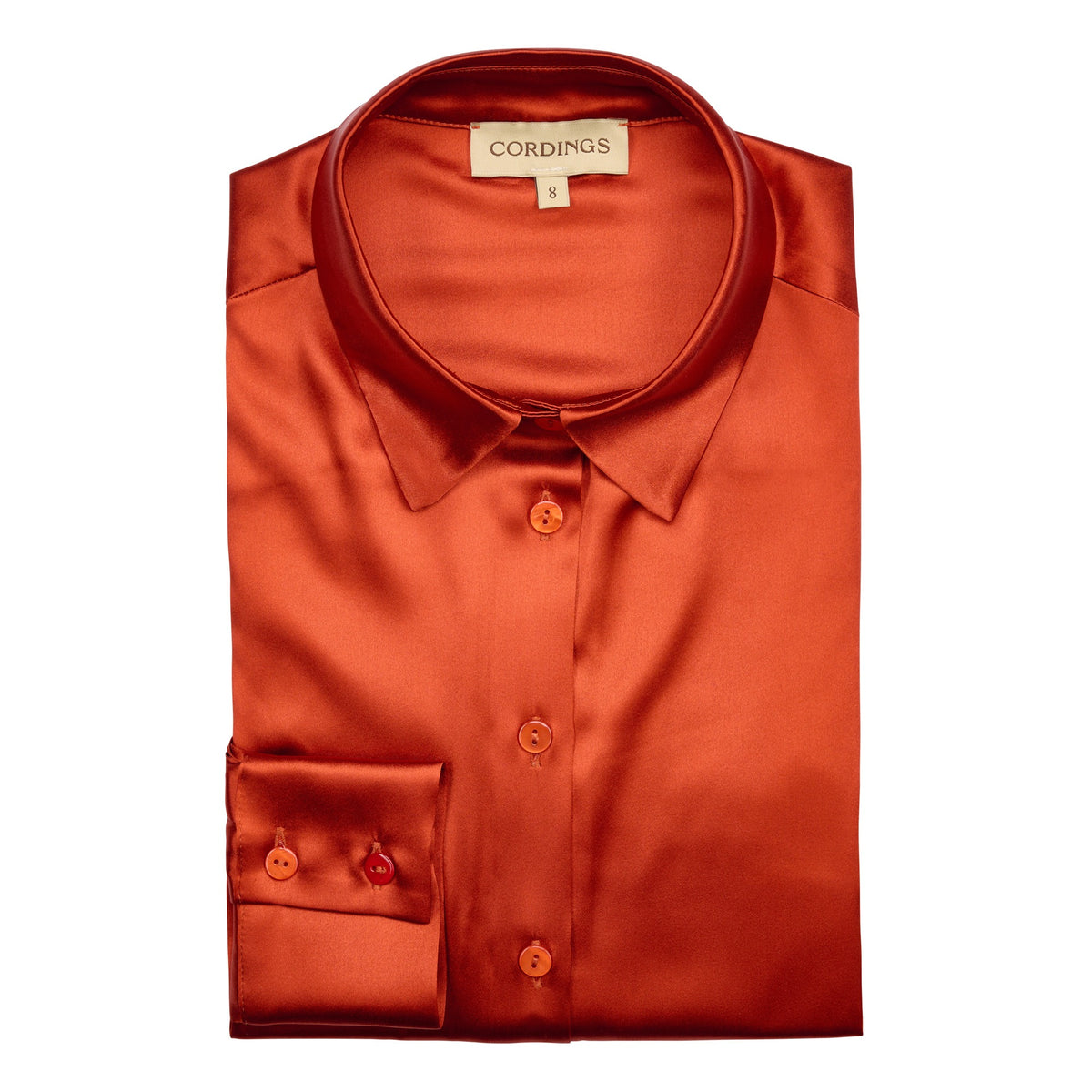 Red Rust Satin Silk Chole Blouse