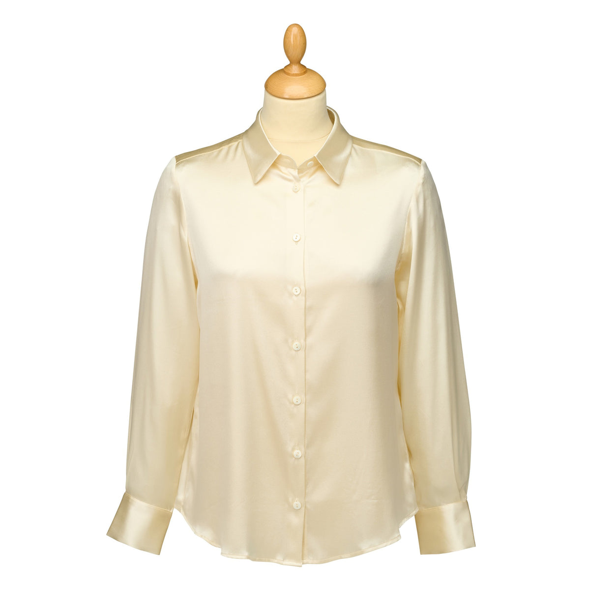 Ecru Satin Silk Chole Blouse