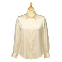 Ecru Satin Silk Chole Blouse