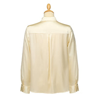 Ecru Satin Silk Chole Blouse