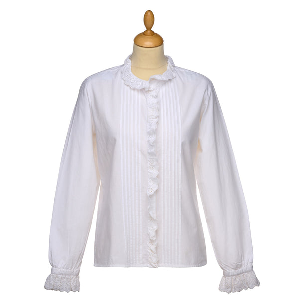 White Ruffle Cecilia Blouse