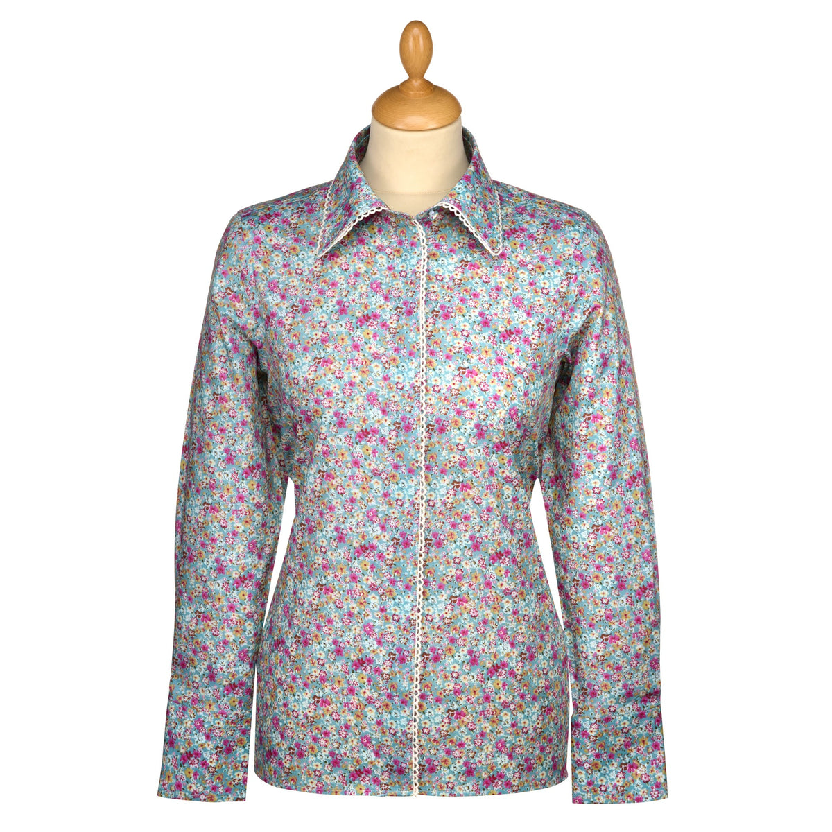 Ditsy Pink Flowers Blouse