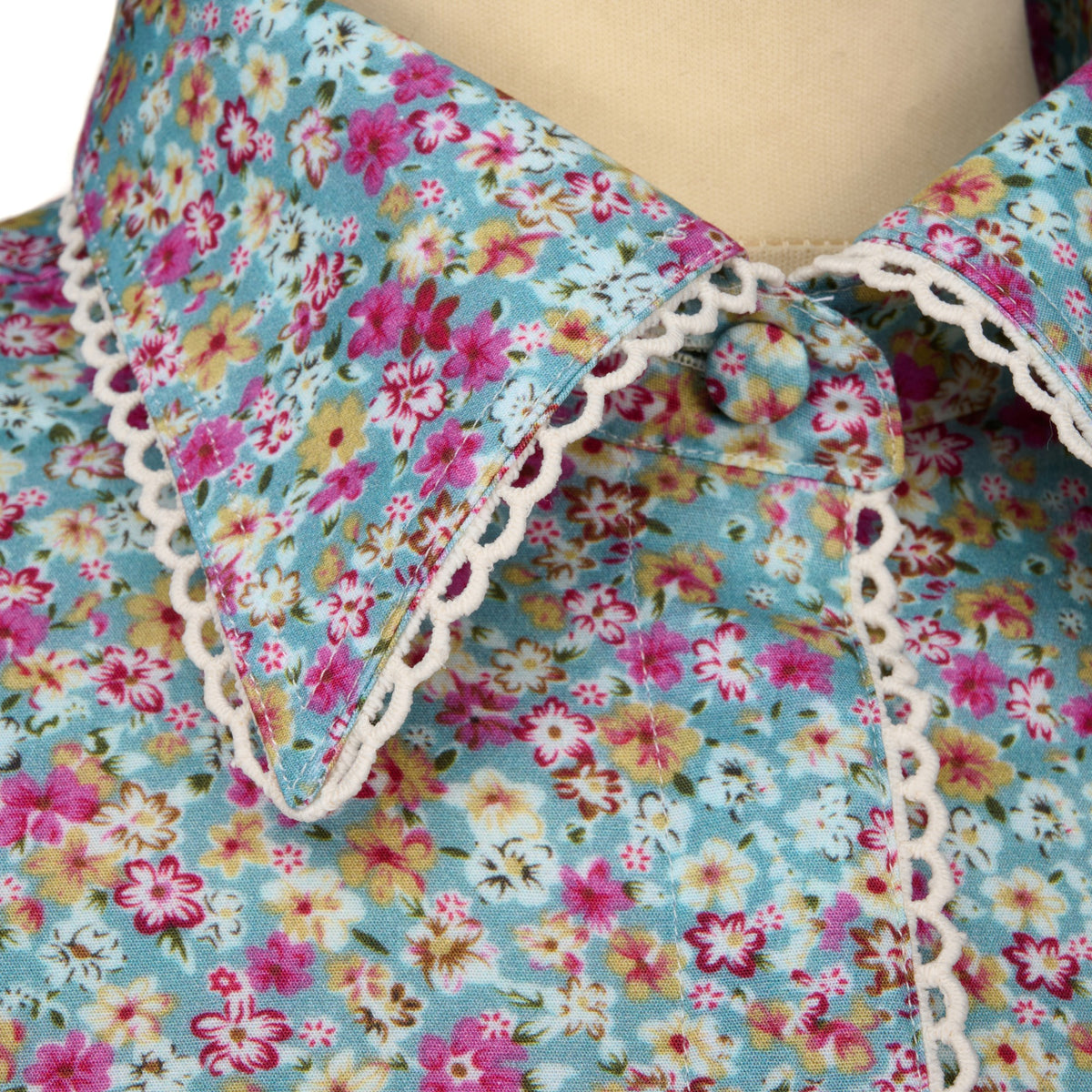 Ditsy Pink Flowers Blouse