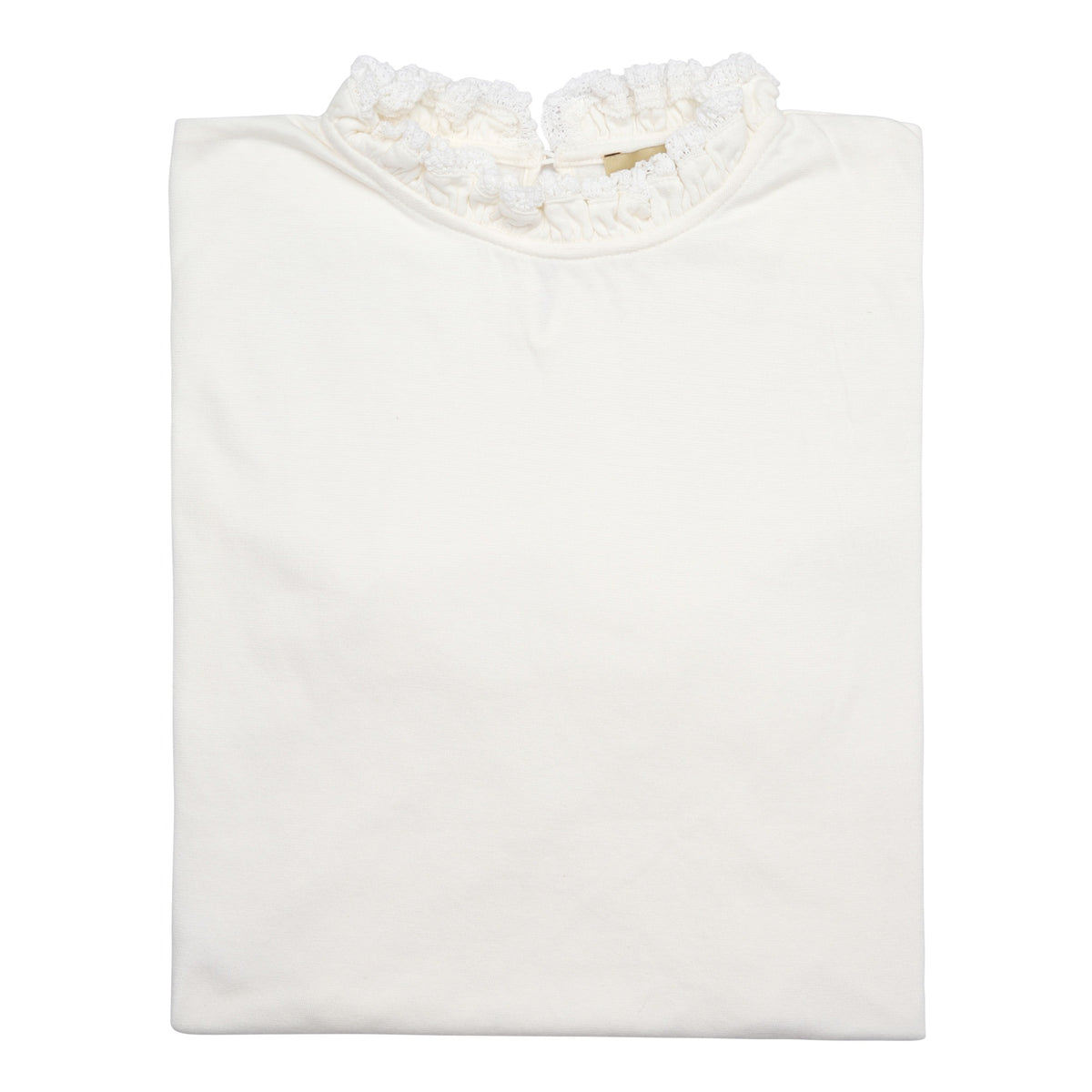 Frill Neck Cotton Jersey Top