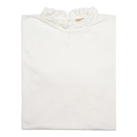 Frill Neck Cotton Jersey Top