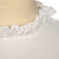 Frill Neck Cotton Jersey Top