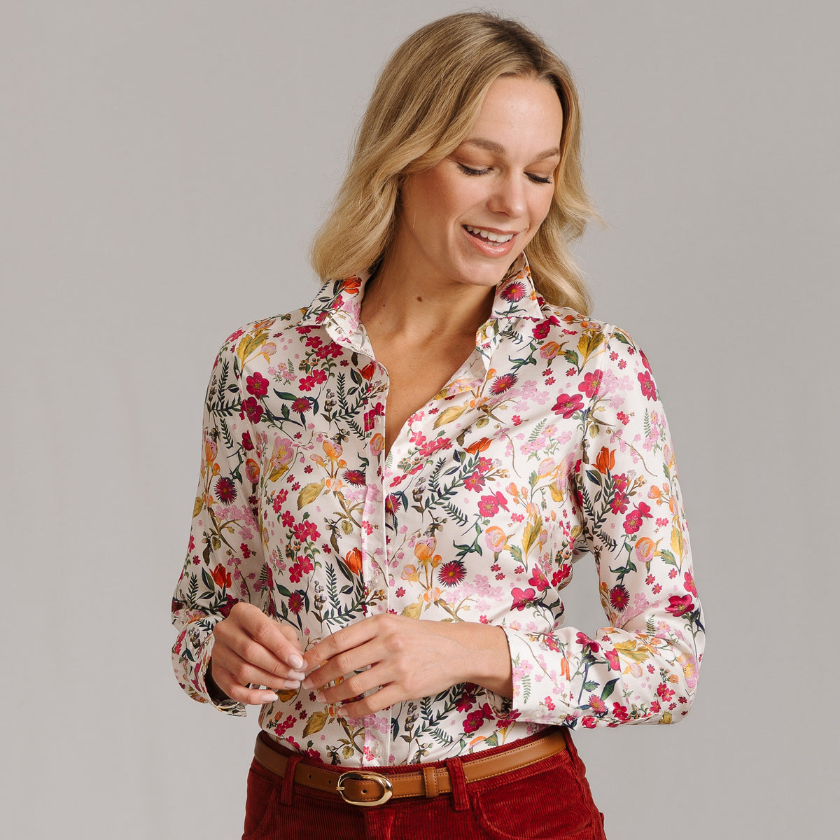 Heidi Twill Silk Shirt Made with Liberty fabric