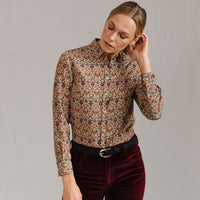Iona Blossom Crepe de Chine Shirt made with Liberty fabric