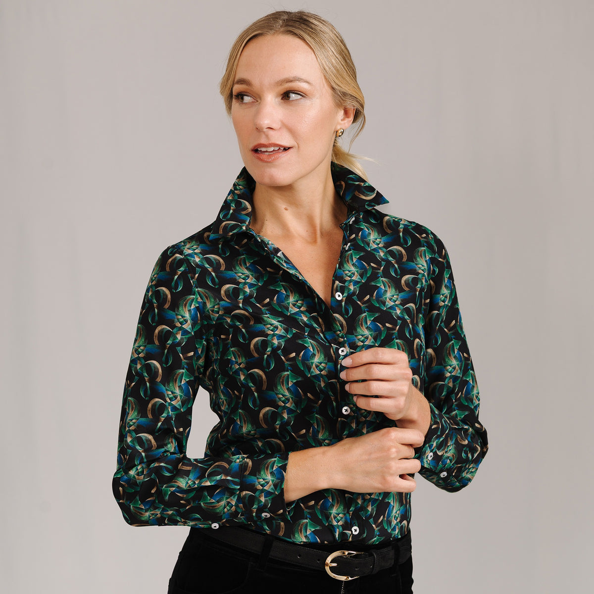 Flying Pegasus Crepe de Chine Shirt made with Liberty fabric
