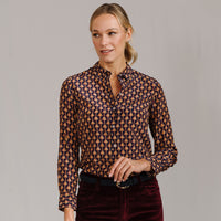 Apollo's Paradise Crepe de Chine Shirt made with Liberty fabric