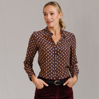 Apollo's Paradise Crepe de Chine Shirt made with Liberty fabric