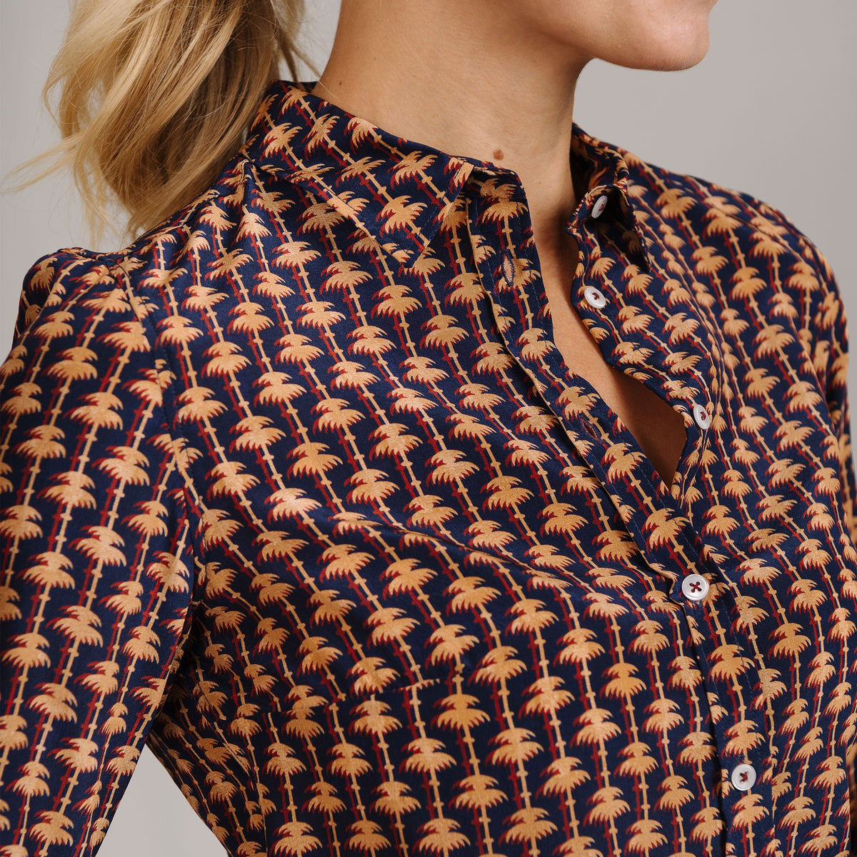 Apollo's Paradise Crepe de Chine Shirt made with Liberty fabric