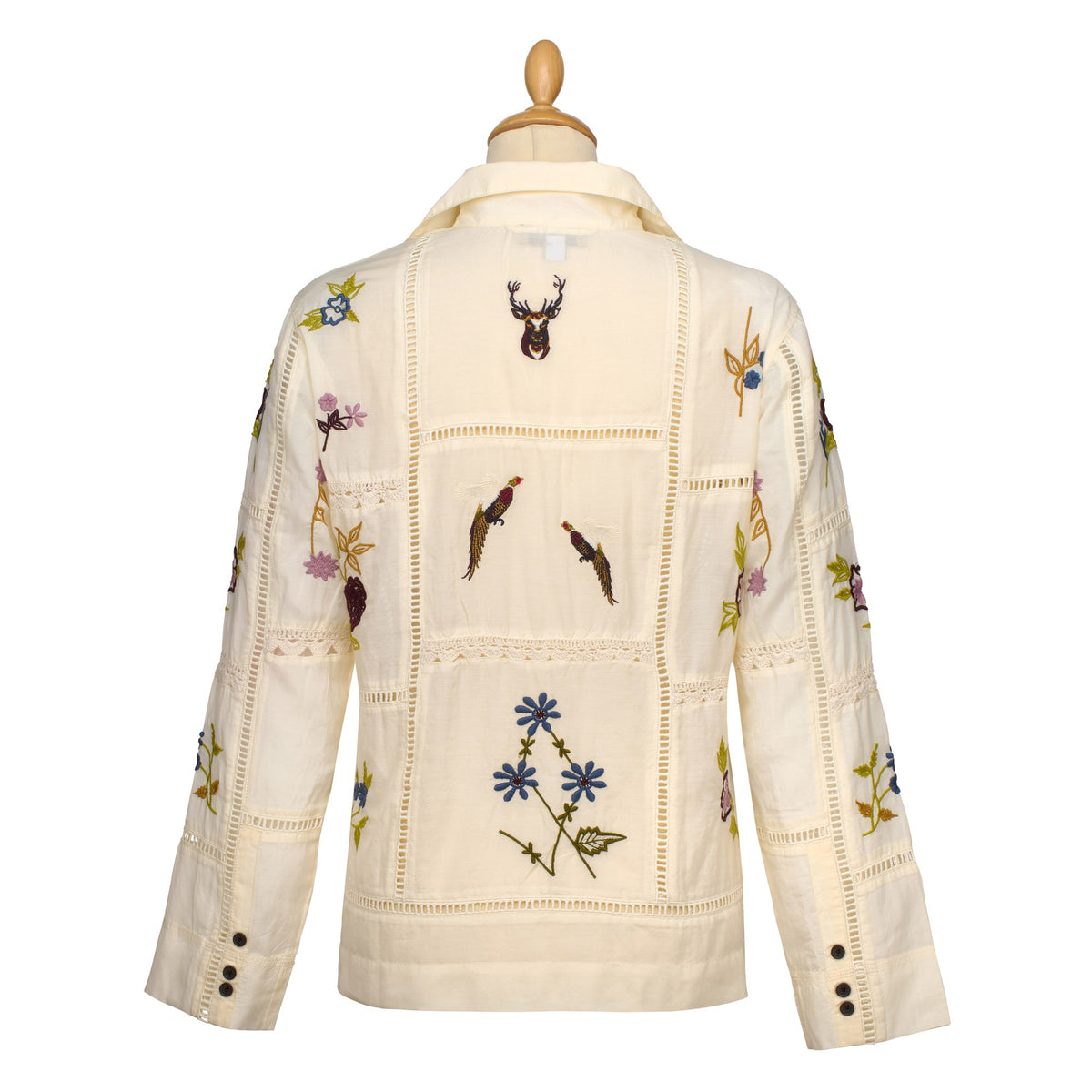 Embroidery Pheasants & Stag Blouse
