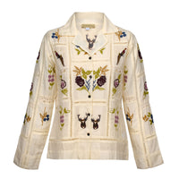 Embroidery Pheasants & Stag Blouse