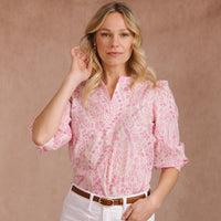 Cotton Pink Floral Blouse