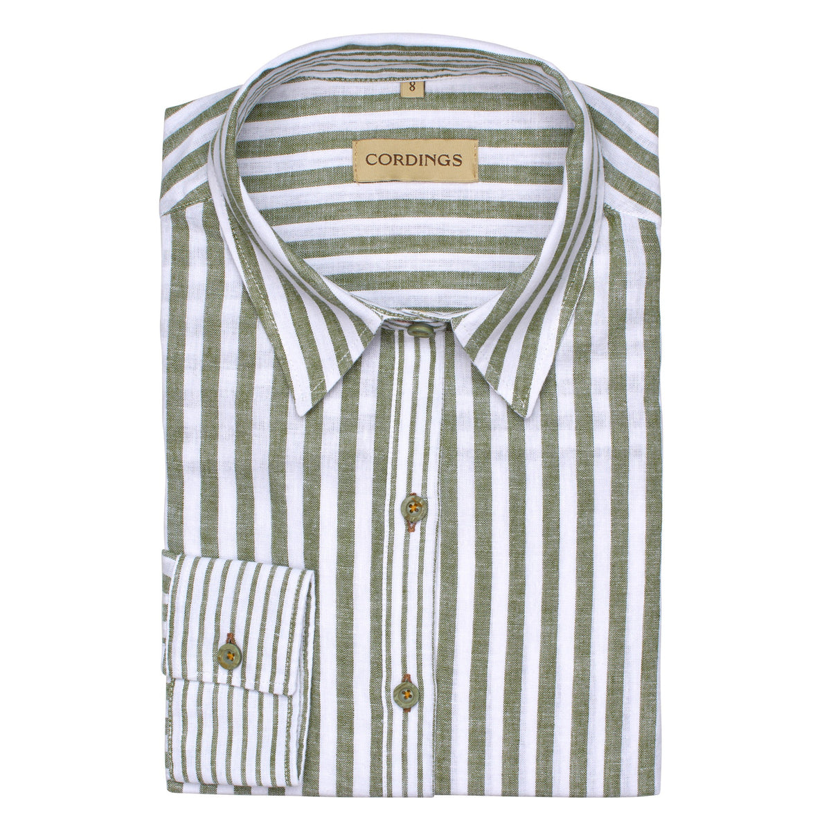 Nautical Green Cotton & Linen Shirt