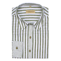 Nautical Green Cotton & Linen Shirt