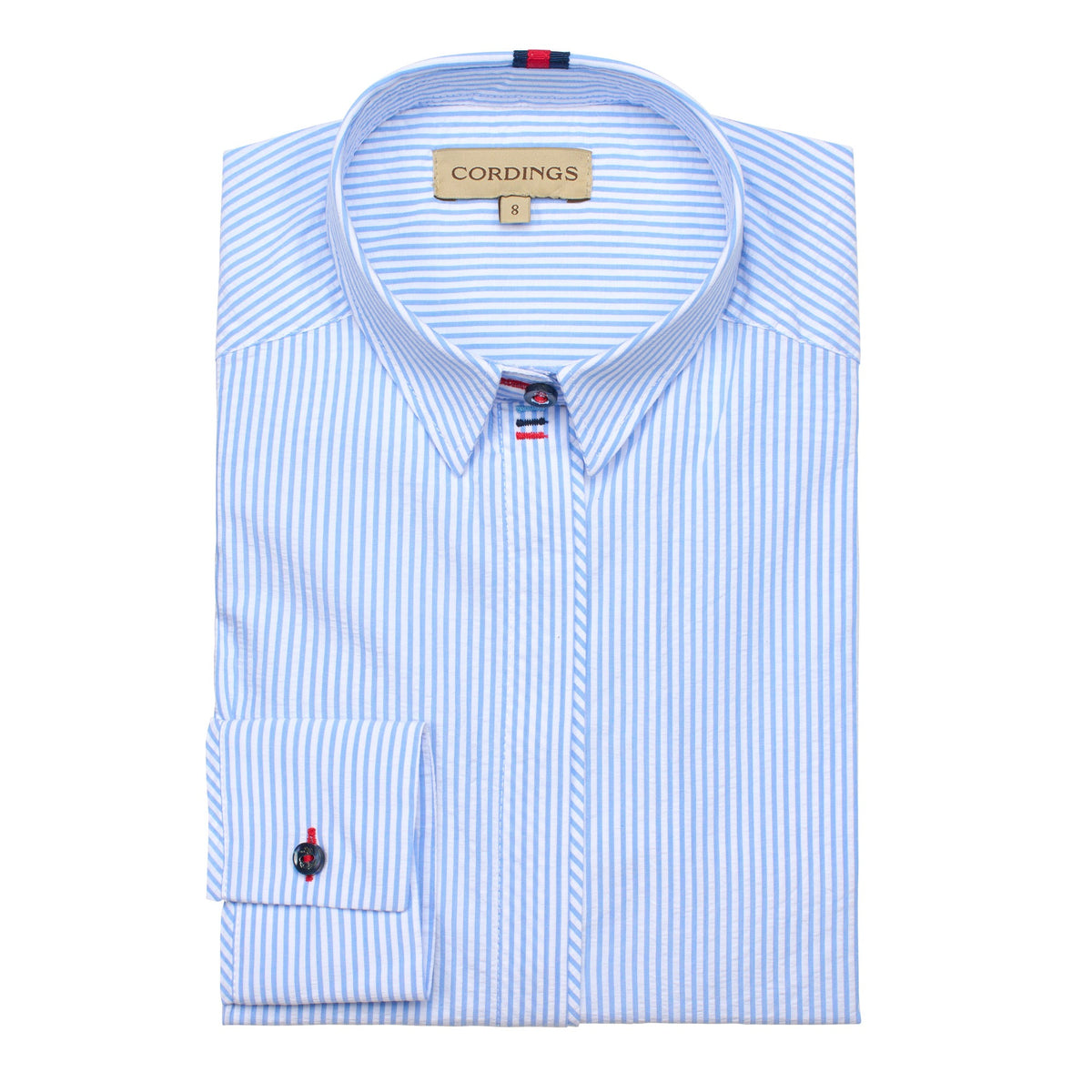 Blue Striped Seersucker Shirt