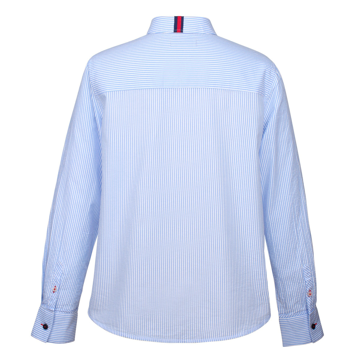 Blue Striped Seersucker Shirt