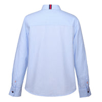 Blue Striped Seersucker Shirt