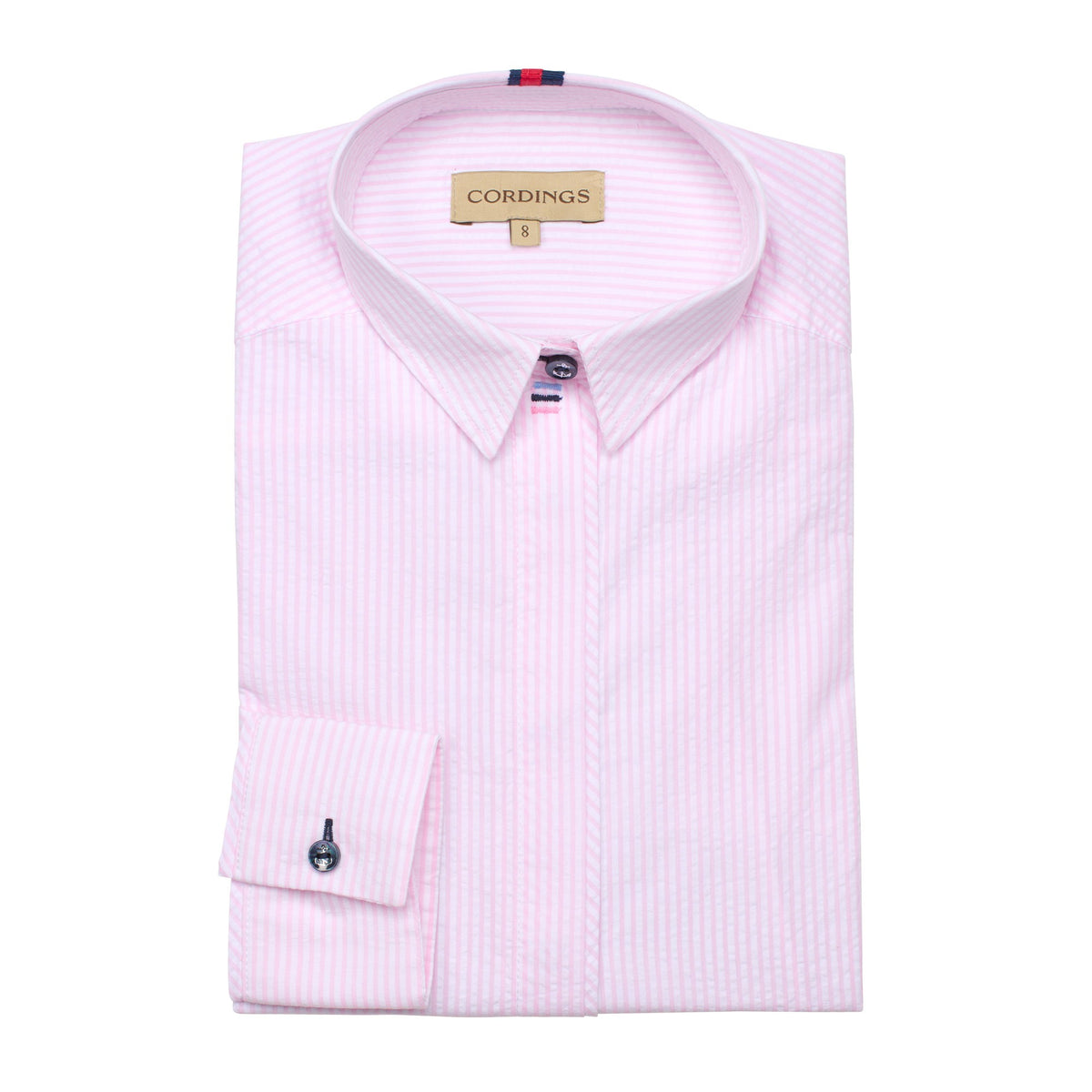 Pink Striped Seersucker Shirt