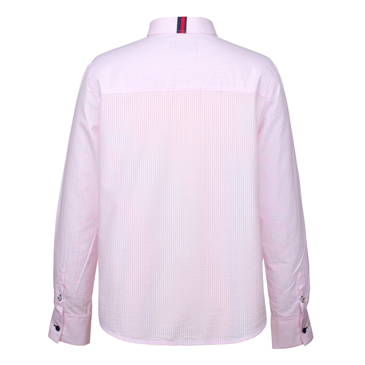 Pink Striped Seersucker Shirt