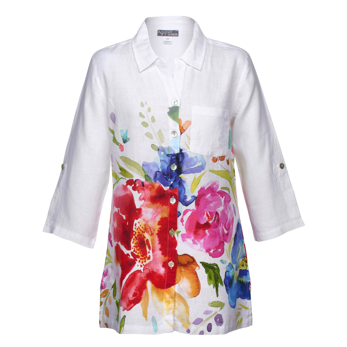 Floral Linen Blouse