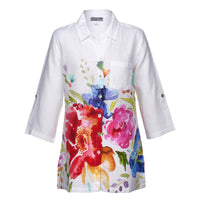 Floral Linen Blouse