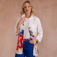 Floral Linen Blouse