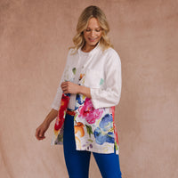 Floral Linen Blouse